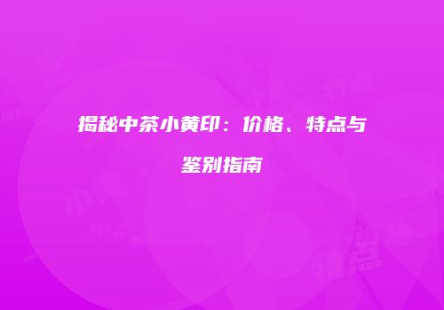 揭秘中茶小黄印：价格、特点与鉴别指南