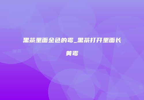 黑茶里面金色的霉_黑茶打开里面长黄霉