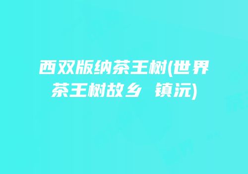 西双版纳茶王树(世界茶王树故乡 镇沅)