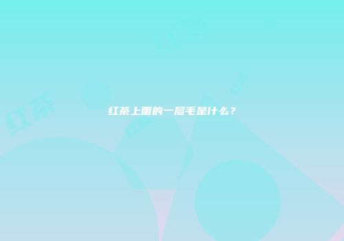 红茶上面的一层毛是什么？