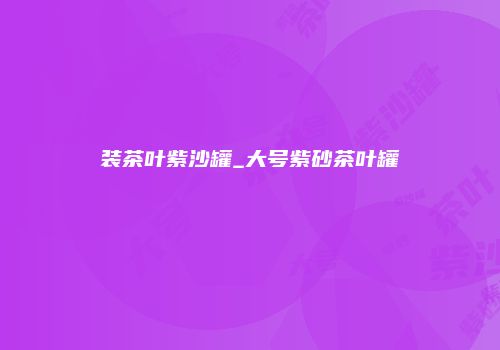 装茶叶紫沙罐_大号紫砂茶叶罐