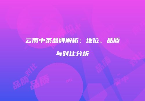 云南中茶品牌解析：地位、品质与对比分析