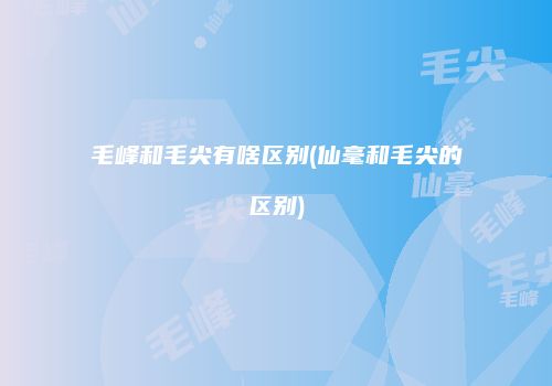 毛峰和毛尖有啥区别(仙毫和毛尖的区别)