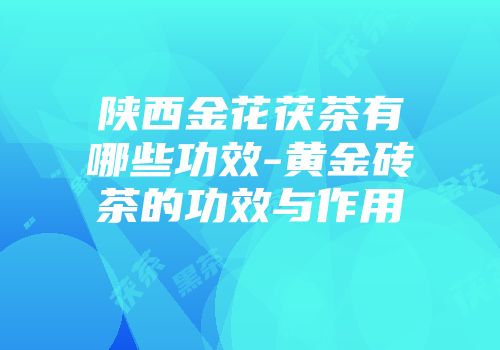 陕西金花茯茶有哪些功效-黄金砖茶的功效与作用
