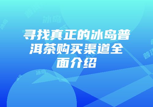 寻找真正的冰岛普洱茶购买渠道全面介绍