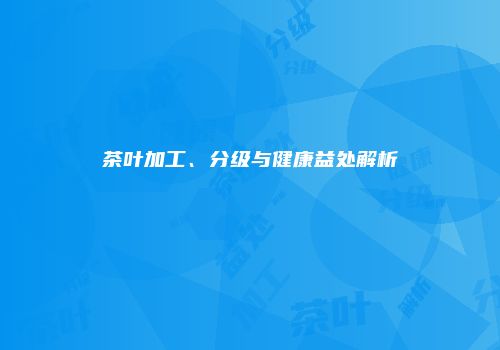 茶叶加工、分级与健康益处解析