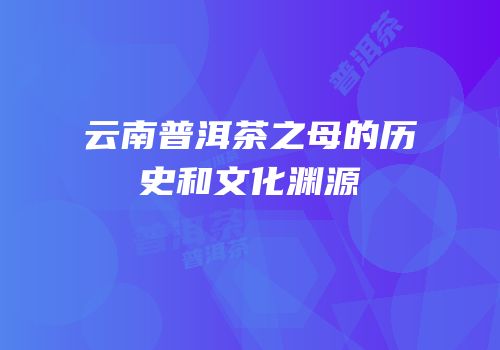 云南普洱茶之母的历史和文化渊源