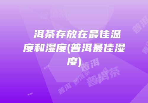潽洱茶存放在最佳温度和湿度(普洱最佳湿度)