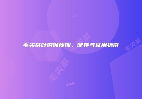 毛尖茶叶的保质期、储存与食用指南