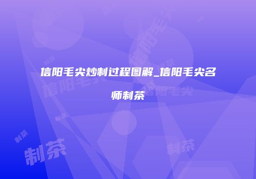 信阳毛尖炒制过程图解_信阳毛尖名师制茶