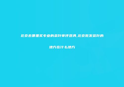 北京去哪里买专业的茶叶审评器具,北京批发茶叶的地方在什么地方