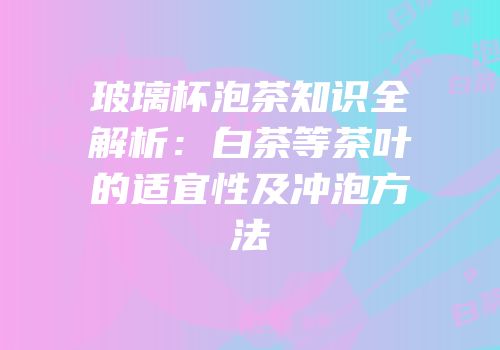 玻璃杯泡茶知识全解析：白茶等茶叶的适宜性及冲泡方法