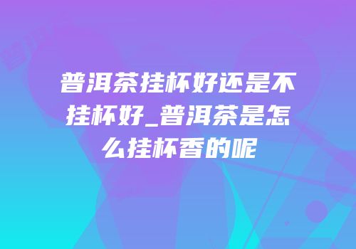 普洱茶挂杯好还是不挂杯好_普洱茶是怎么挂杯香的呢