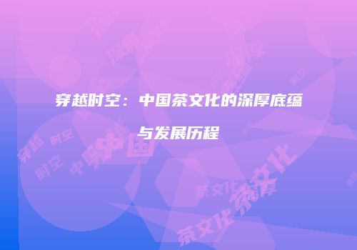 穿越时空：中国茶文化的深厚底蕴与发展历程