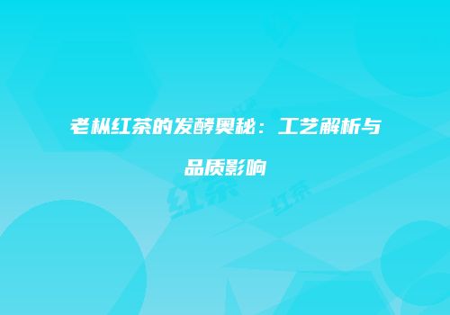 老枞红茶的发酵奥秘：工艺解析与品质影响
