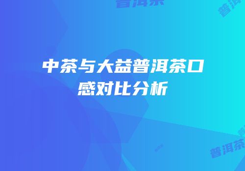 中茶与大益普洱茶口感对比分析