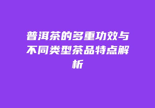 普洱茶的多重功效与不同类型茶品特点解析