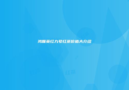 鸿雁英红九号红茶价格大介绍