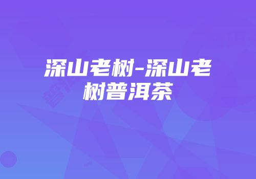 深山老树-深山老树普洱茶