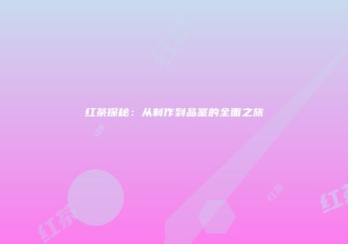 红茶探秘：从制作到品鉴的全面之旅