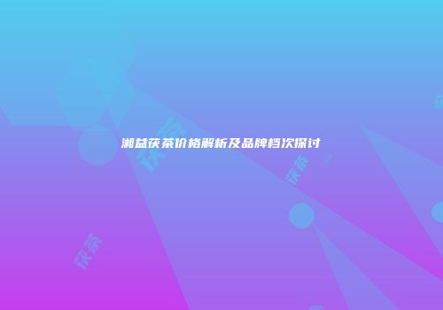 湘益茯茶价格解析及品牌档次探讨