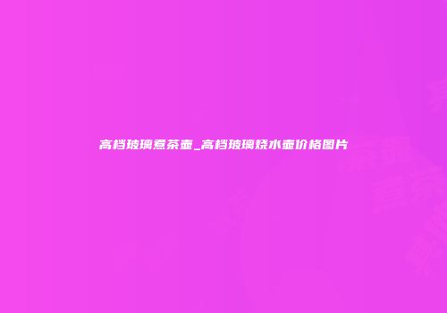 高档玻璃煮茶壶_高档玻璃烧水壶价格图片