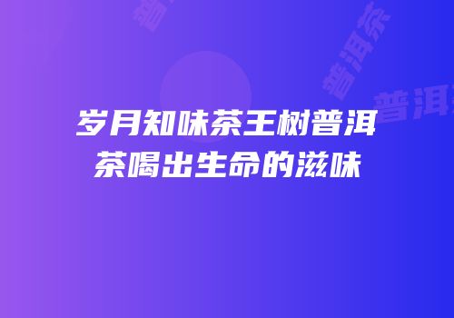 岁月知味茶王树普洱茶喝出生命的滋味