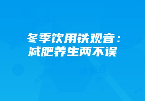 冬季饮用铁观音：减肥养生两不误