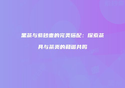 黑茶与紫砂壶的完美搭配：探索茶具与茶类的和谐共鸣