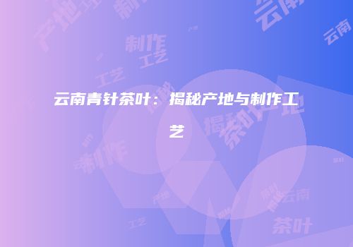 云南青针茶叶：揭秘产地与制作工艺