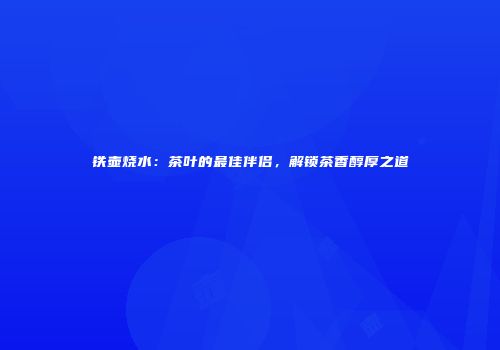 铁壶烧水：茶叶的最佳伴侣，解锁茶香醇厚之道