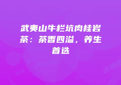 武夷山牛栏坑肉桂岩茶：茶香四溢，养生首选