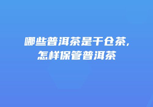 哪些普洱茶是干仓茶,怎样保管普洱茶
