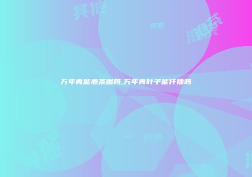 万年青能泡茶喝吗,万年青叶子能扦插吗