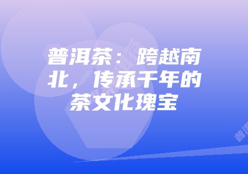 普洱茶：跨越南北，传承千年的茶文化瑰宝