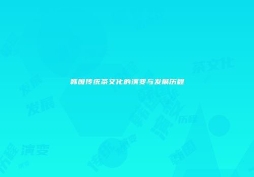 韩国传统茶文化的演变与发展历程