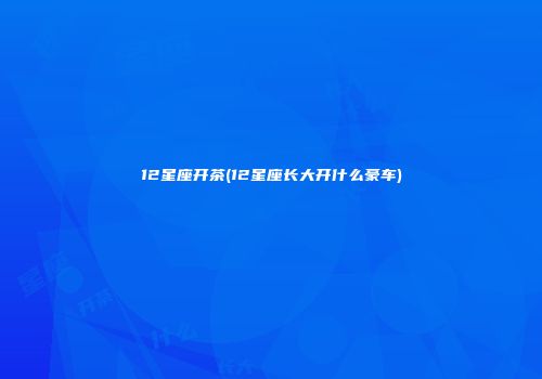 12星座开茶(12星座长大开什么豪车)