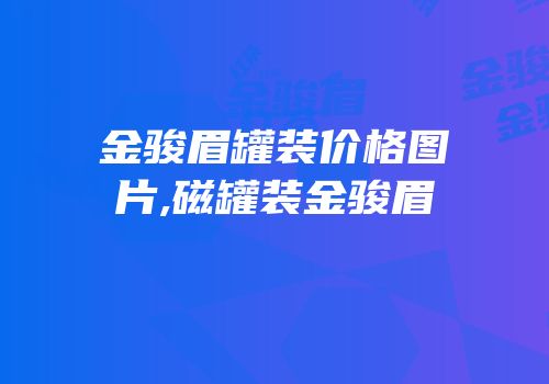 金骏眉罐装价格图片,磁罐装金骏眉