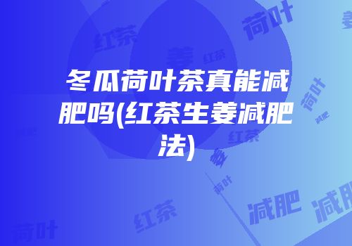 冬瓜荷叶茶真能减肥吗(红茶生姜减肥法)