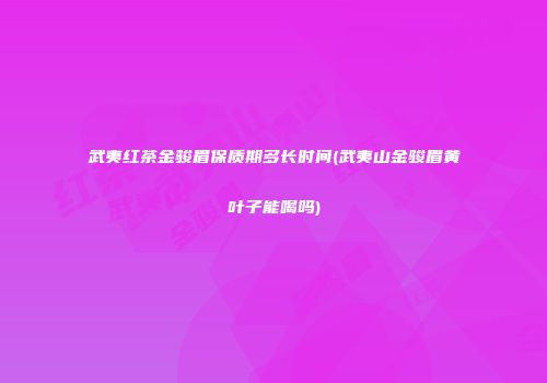 武夷红茶金骏眉保质期多长时间(武夷山金骏眉黄叶子能喝吗)