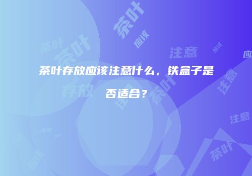 茶叶存放应该注意什么，铁盒子是否适合？