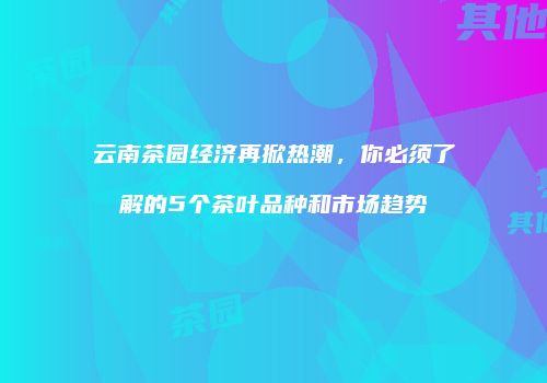 云南茶园经济再掀热潮，你必须了解的5个茶叶品种和市场趋势