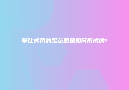 攀比成风的喝茶圈是如何形成的?
