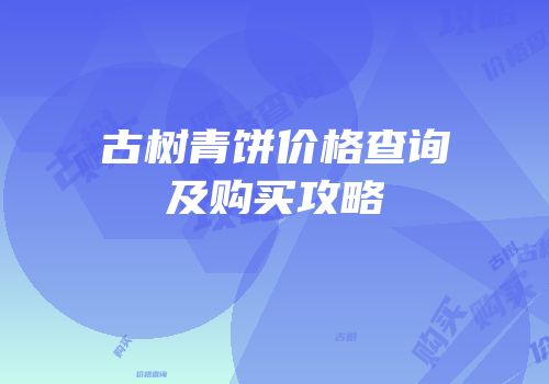古树青饼价格查询及购买攻略