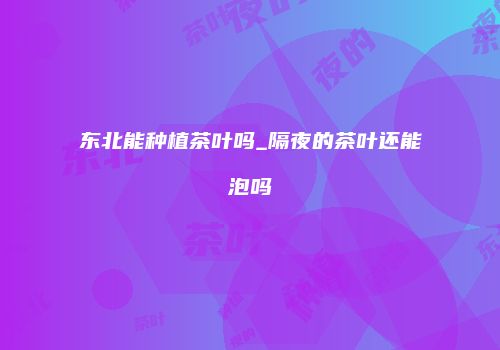 东北能种植茶叶吗_隔夜的茶叶还能泡吗