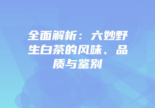 全面解析：六妙野生白茶的风味、品质与鉴别