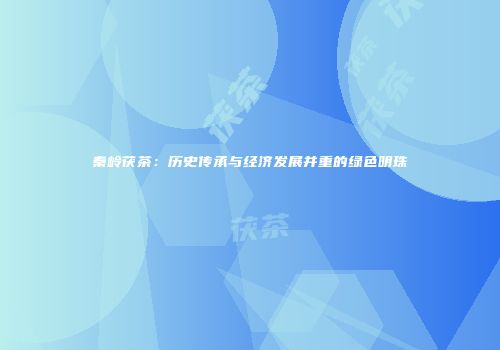 秦岭茯茶：历史传承与经济发展并重的绿色明珠