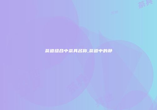 茶道组合中茶具名称,茶道中的静