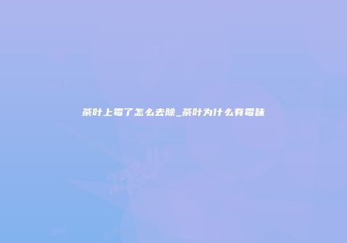 茶叶上霉了怎么去除_茶叶为什么有霉味