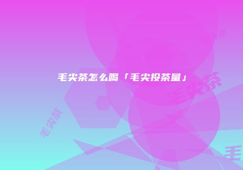 毛尖茶怎么喝「毛尖投茶量」